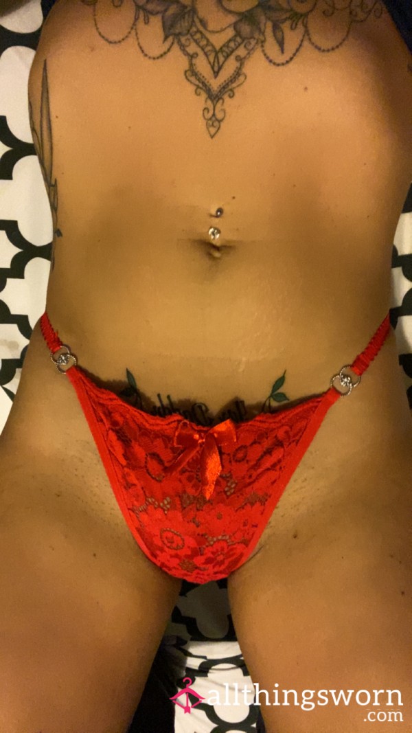 Red Lace Thong