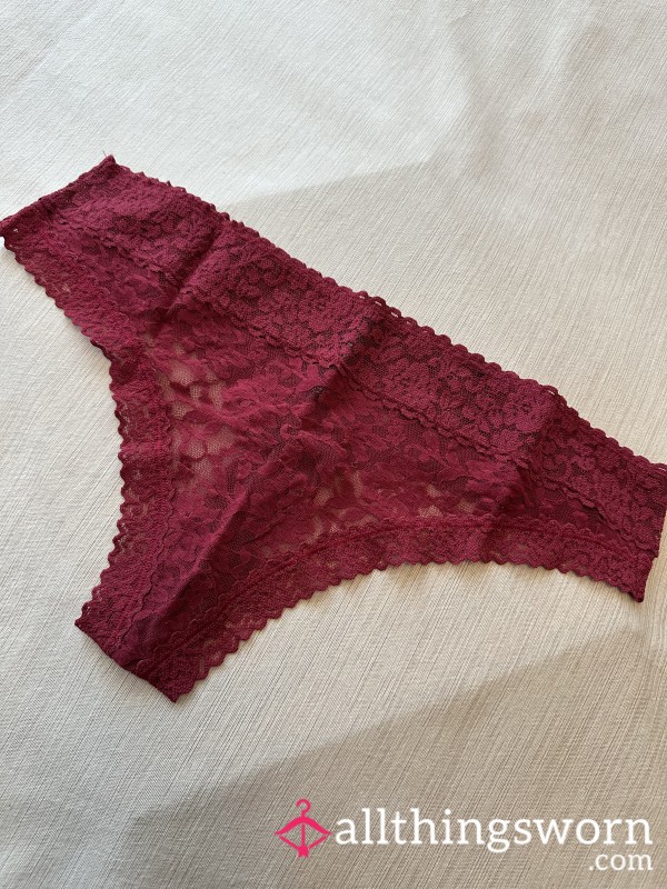 Red Lace Thong