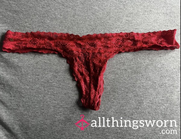 Red Lace Thong