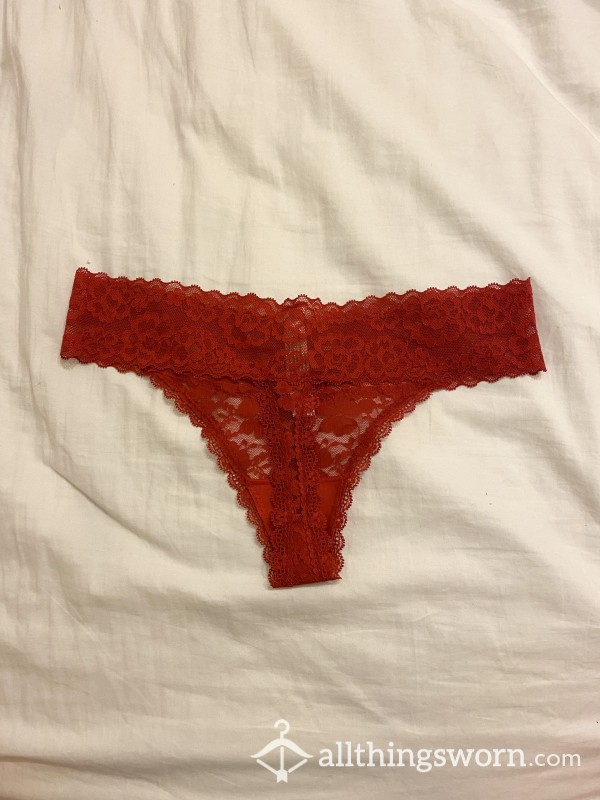 Red Lace Thong