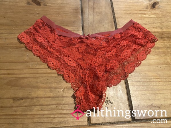 Red Lace Thongs