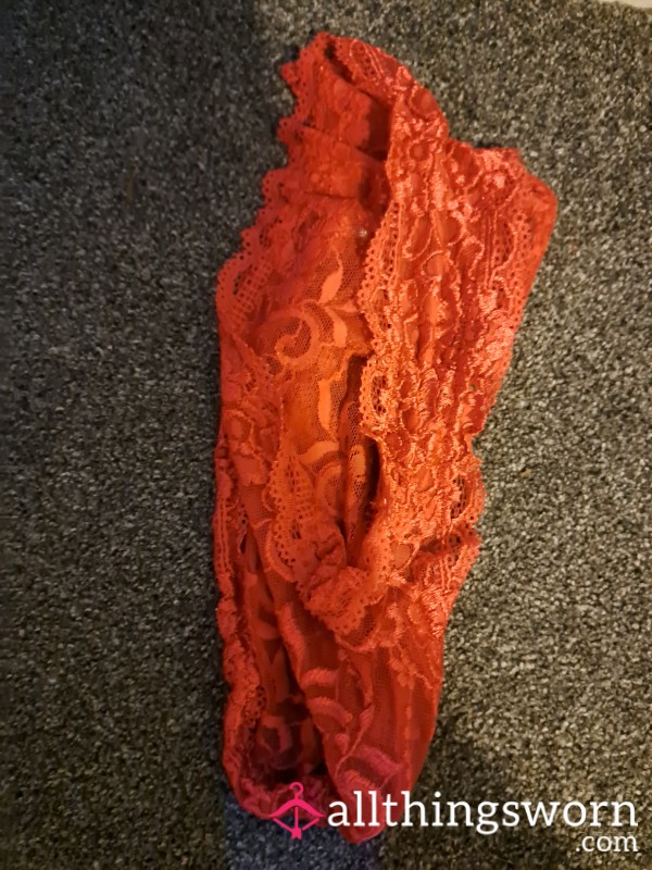 Red Lacey Knickers