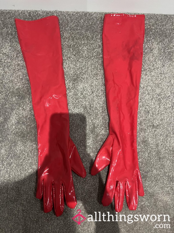 Red Latex Gloves