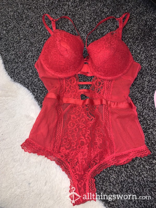 S**y Red Lingerie Bodysuit🌶️ Includes Pictures Wearing It