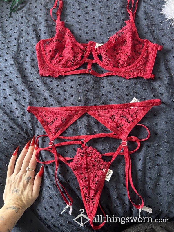 Red Lingerie Set