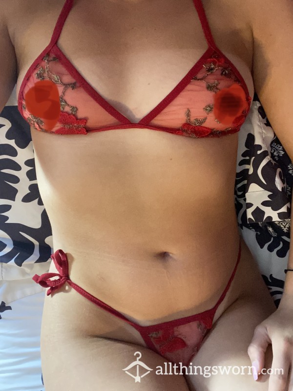 Red Lingerie Set