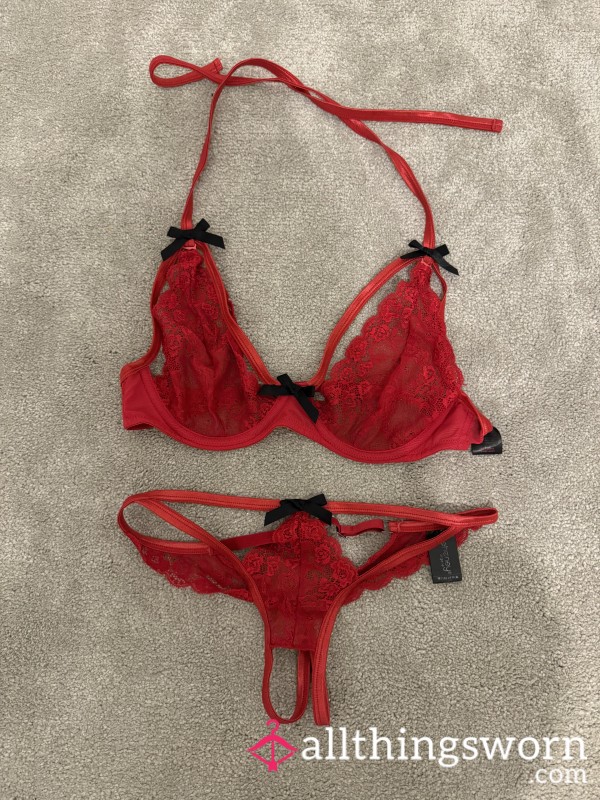 Red Lingerie Set