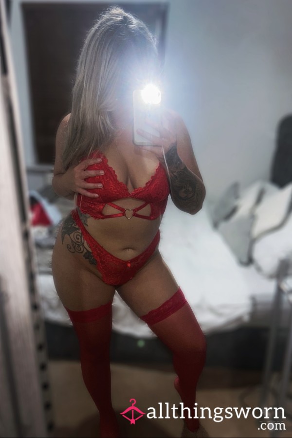 Red Lingerie Set