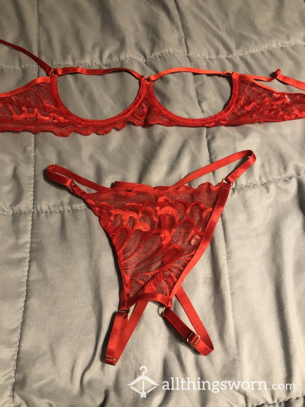 Red Lingerie Set