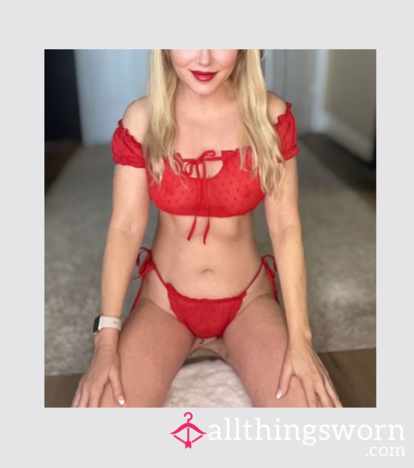 Red Lingerie Set, Perfect For Sissification!