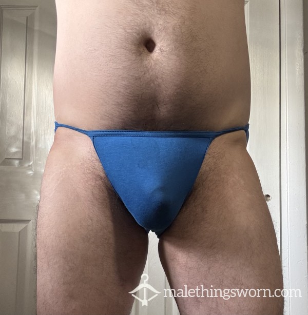 Blue Medium String Bikini Briefs