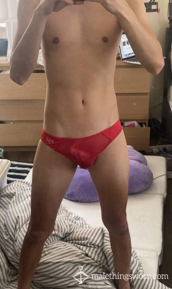 Red Mesh Briefs