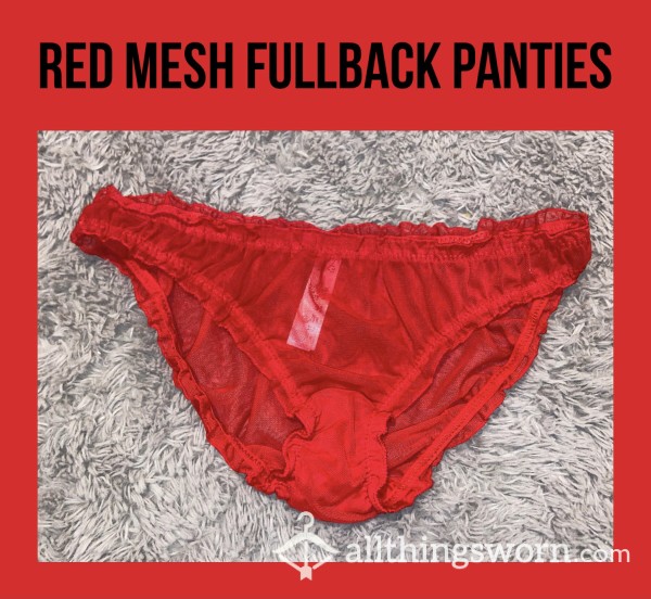 *reduced* Red Mesh Fullback Panties🌹