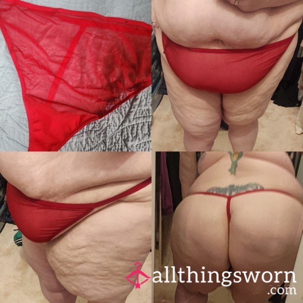 Red Mesh G-String Panty- Torrid Size 5