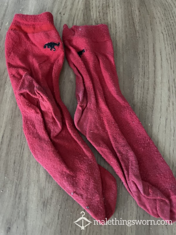 Red Office Socks