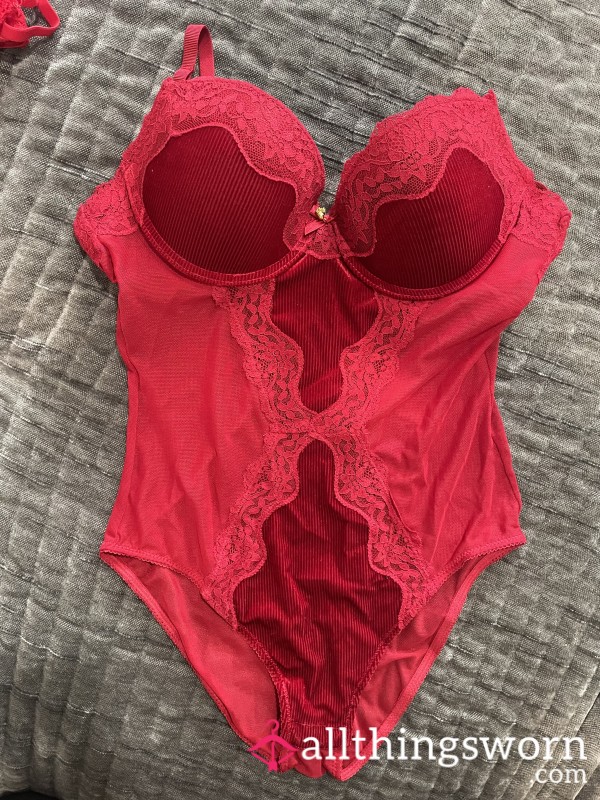 Red One Piece Body Suit 🔥🧯❤️💋😍