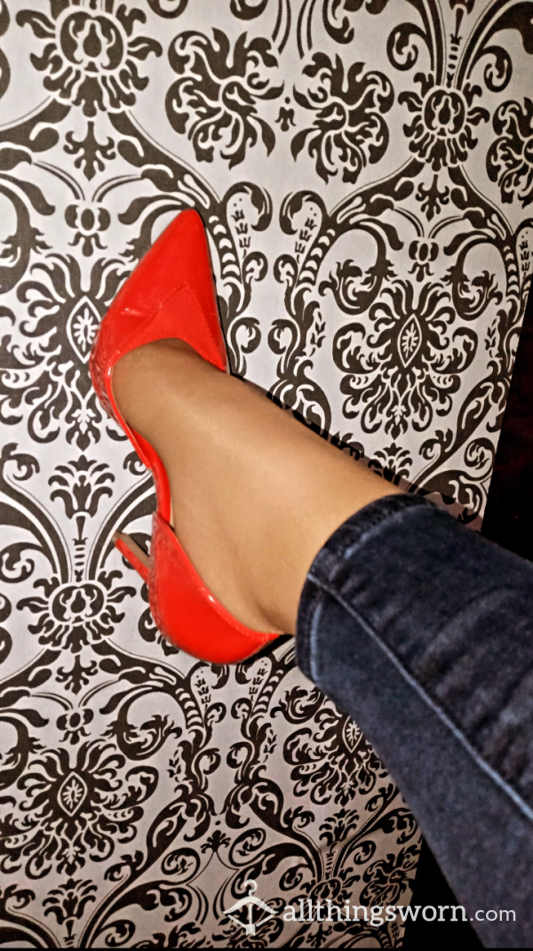 Red Patent Pumps