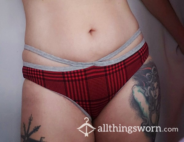 Red Plaid Panties❤