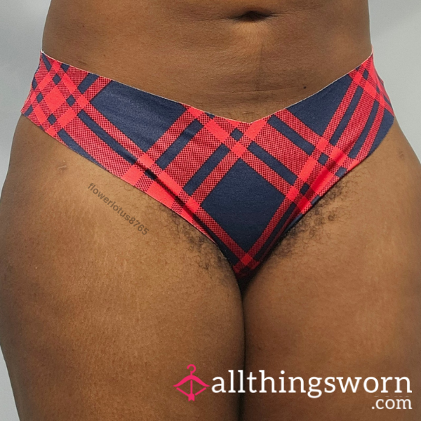 Red Plaid Thong