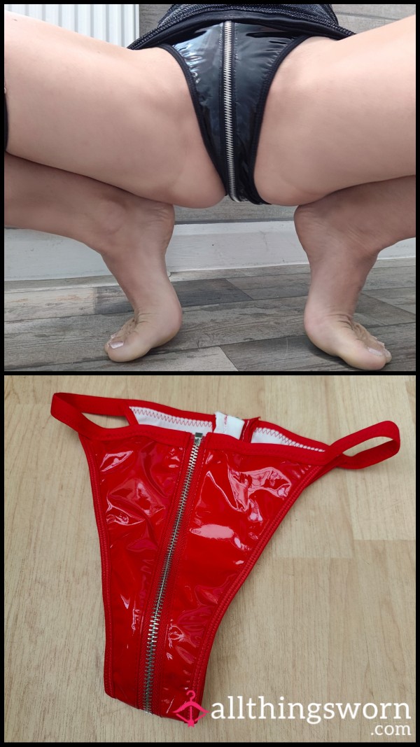 Red PVC Thong Small