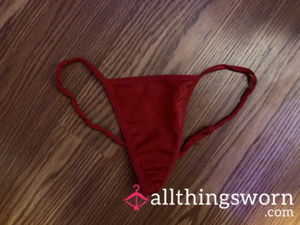 Red Satin G String 💋