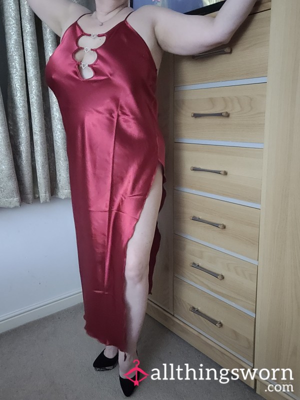 Red Satin Night Dress