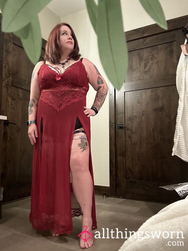 Red Silk And Lace Lingerie From Wax Play