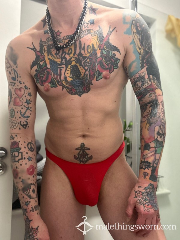 Red Sl*ty Thong