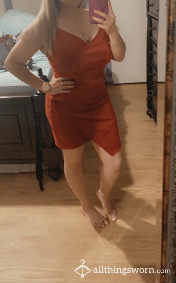 Red Soft Velvet Dress