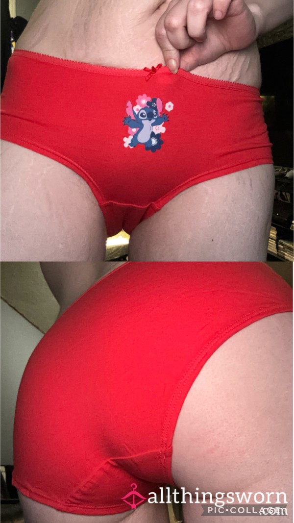 Red Stitch Full Back Panties