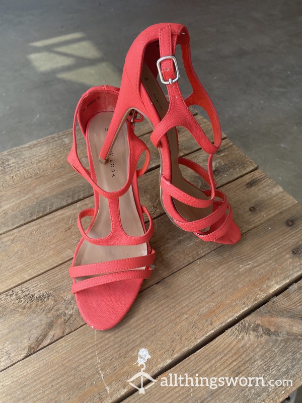 Red Strappy Heels