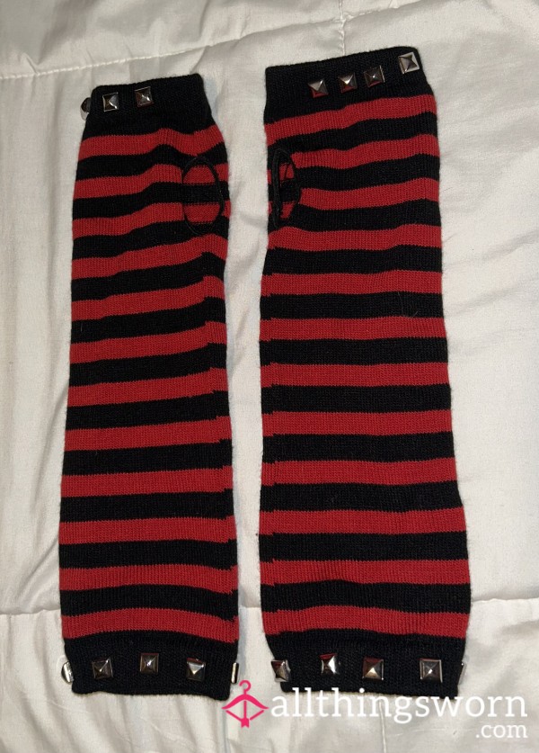 Red Striped Arm Sleeves