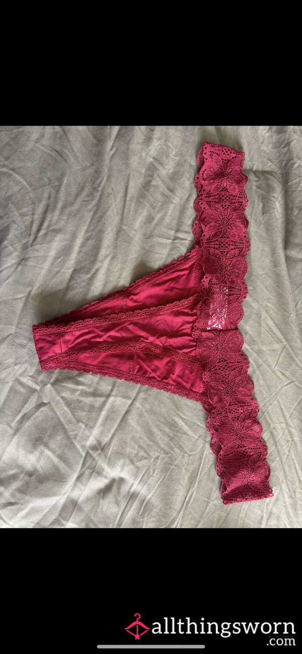 Red Thong | Cotton Fabric | Size XL