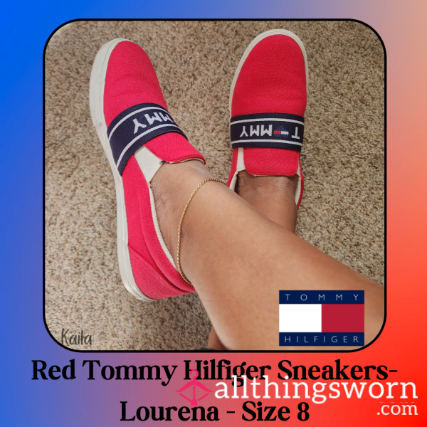 Red Tommy Hilfiger Sneakers - Lourena - Size 8