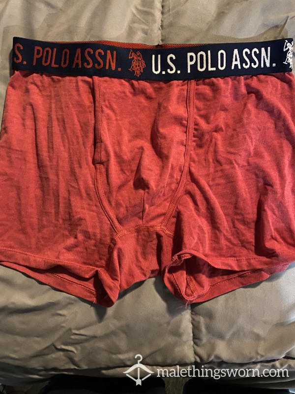 Red US Polo A**n Boxer Briefs