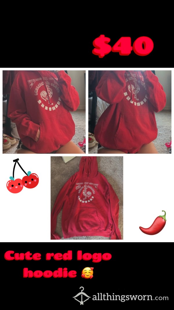 Red Used Cute Hoodie 🌶️❤️‍🔥