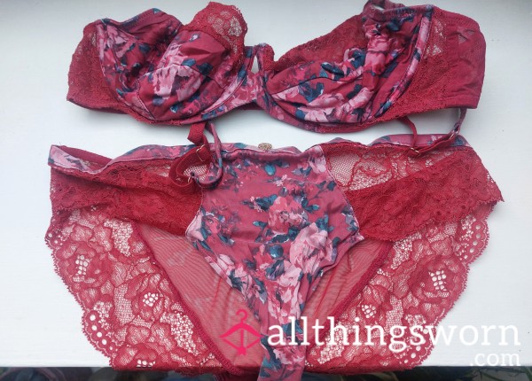 Red Used Underwear Set