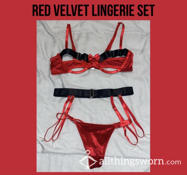 *reduced* Red Velvet Lingerie Set🎅🏻