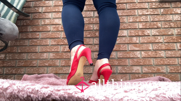 Red Velvet Ribboned Heels