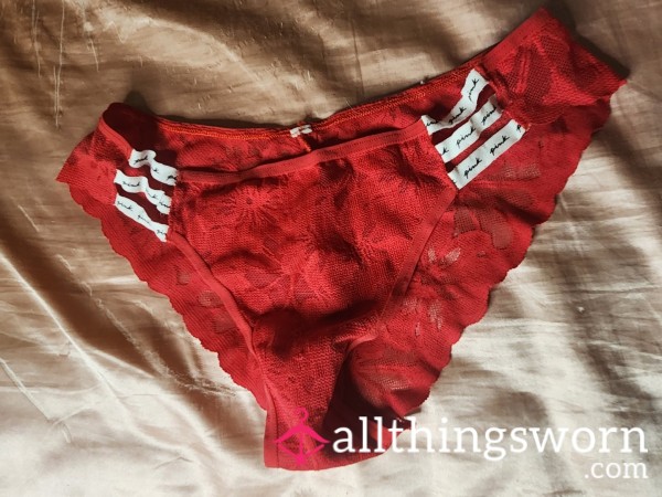 Red VS Pink Lace Panties