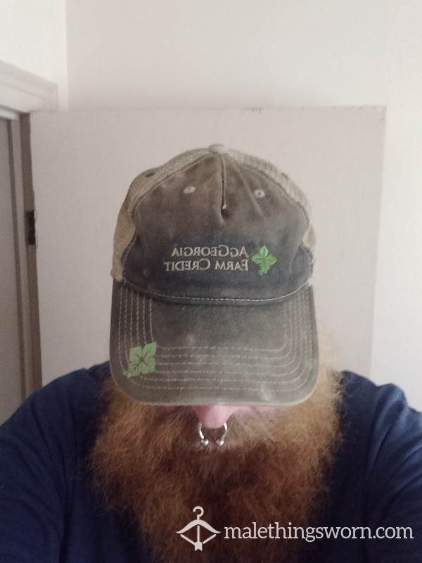 Redhead Scottish Bear's Sweaty Construction Work-Worn Ballcap