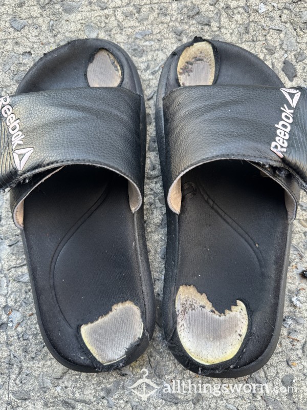 Reebok Slides, Very Well Worn