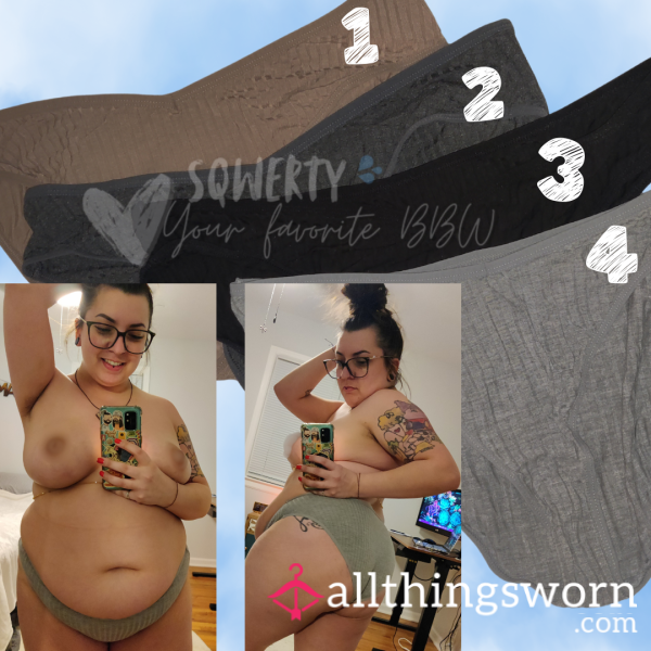 Ribbed Cotton Fullbacks Worn By 🖤Your Favorite BBW💦