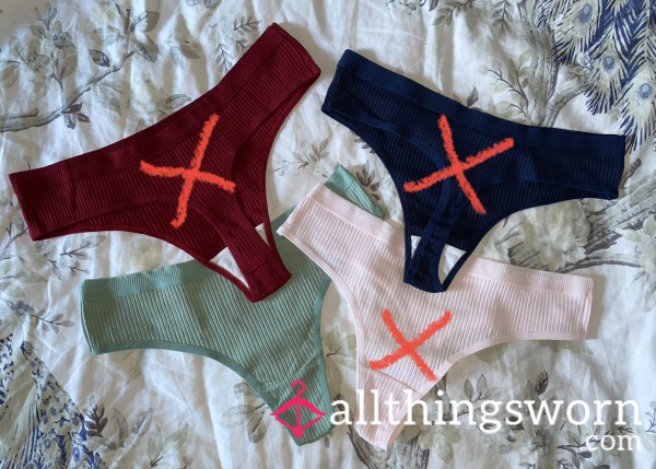 ❗️CLEARANCE SALE❗️Ribbed Cotton Thongs (48 Hour)