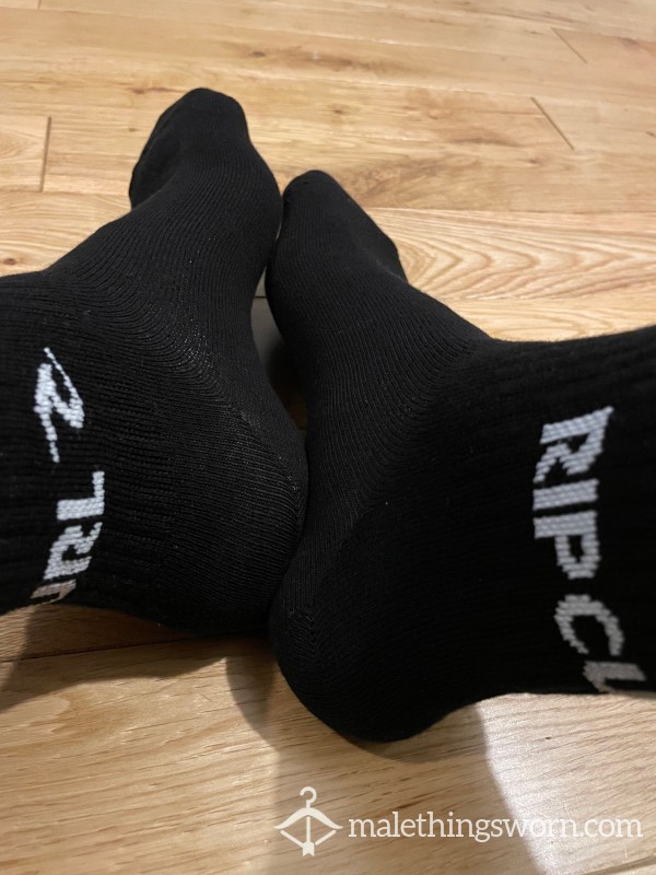 Rip Curl Black Ankle Short Gym Socks - Ready To Be Customised For You