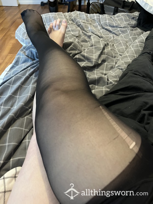 *SOLD* Ripped Full Length Black Sheer Stockings