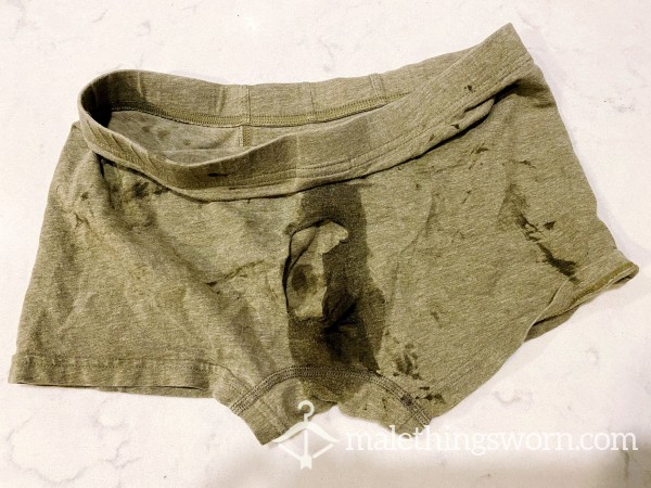 (SOLD) Charlie's Ripped, Torn And Stained Underwear During S**