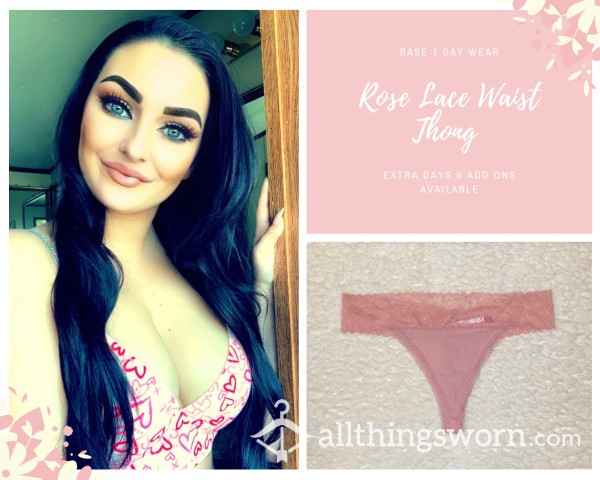 Rose Lace Waist Thong