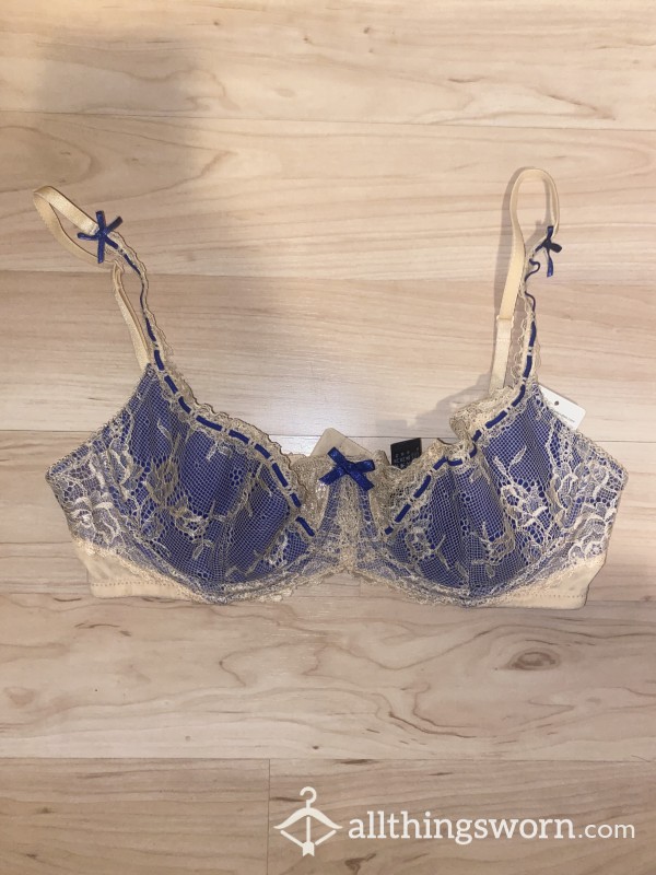 Royal Blue And Cream Bra💙