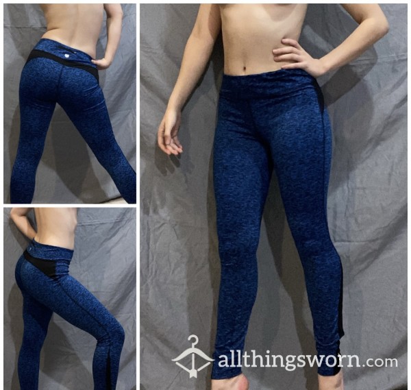 Royal Blue Pattern Workout Leggings 🔹🔷🔹